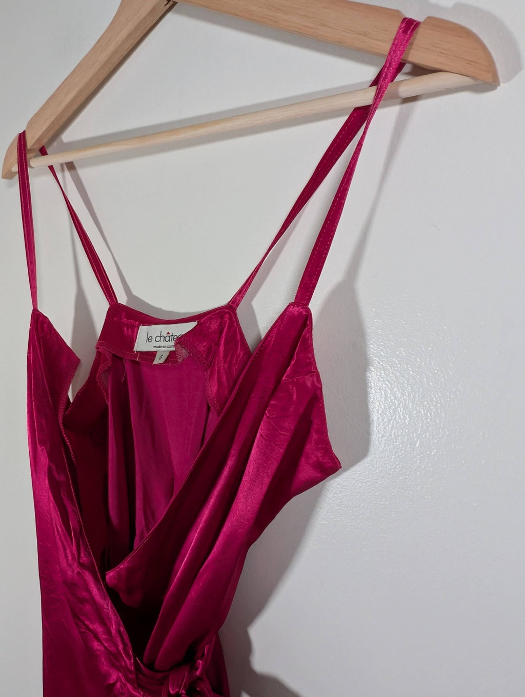 Le Château satin wrap dress - Small