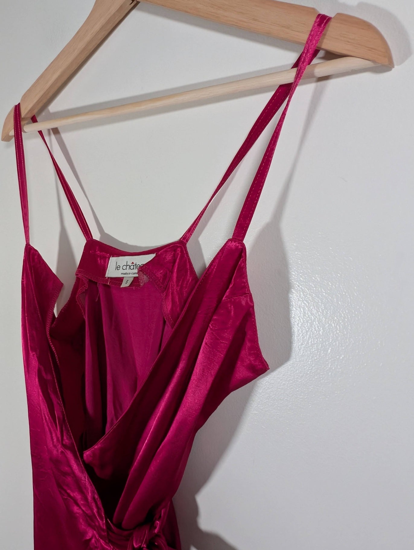 Le Château satin wrap dress - Small