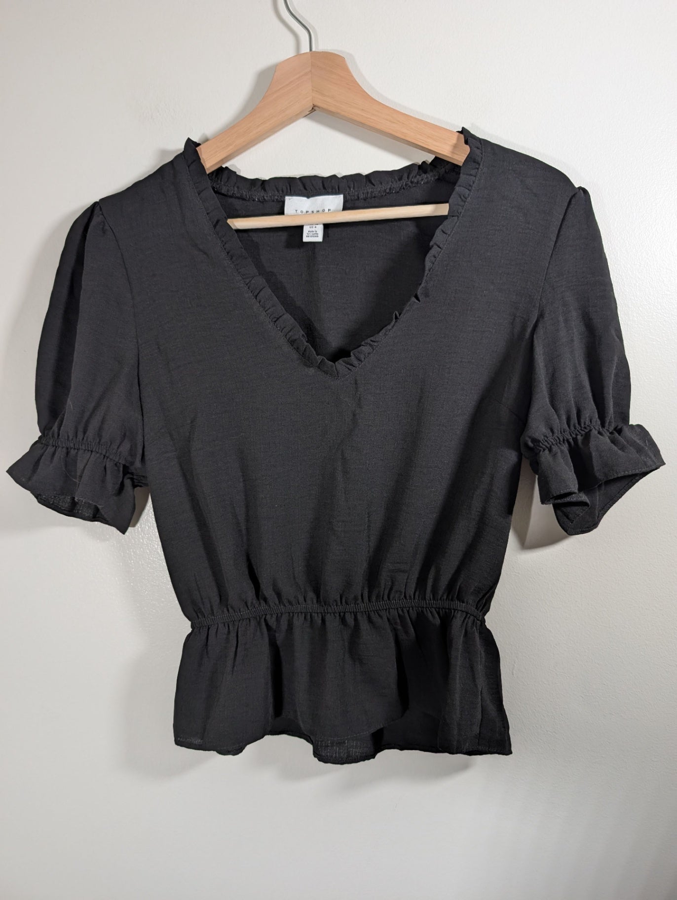 Topshop black blouse - 4