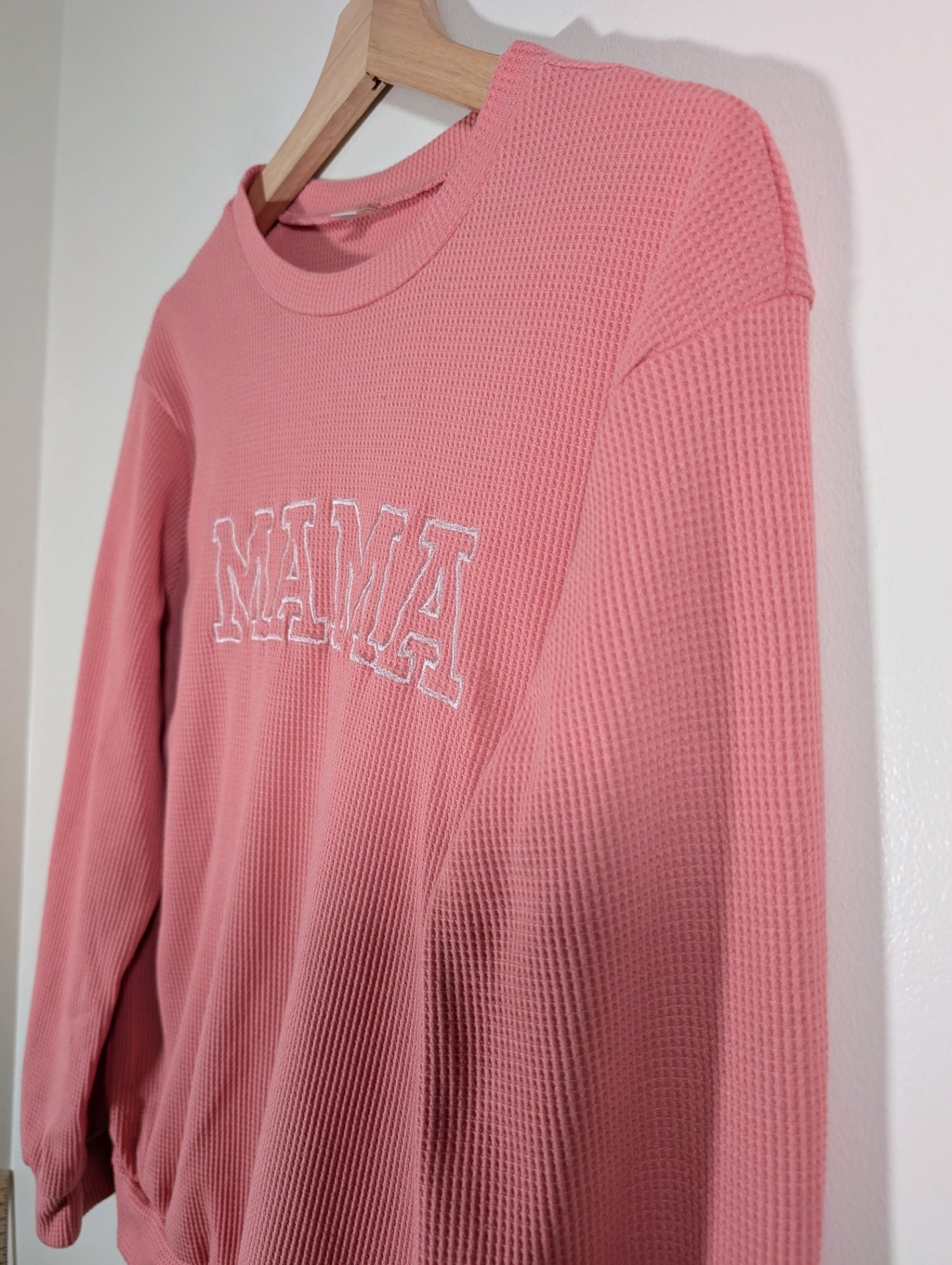 "Mama" waffle crewneck - Small