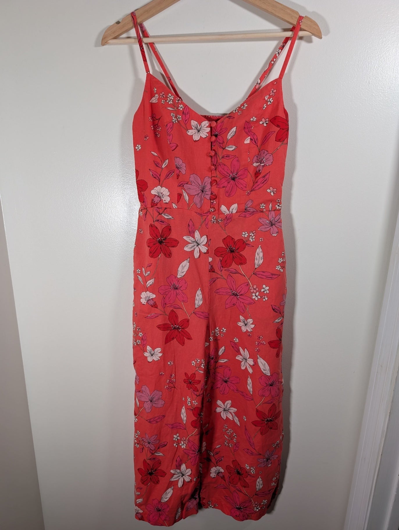 Banana Republic pink floral jumpsuit - sz 0