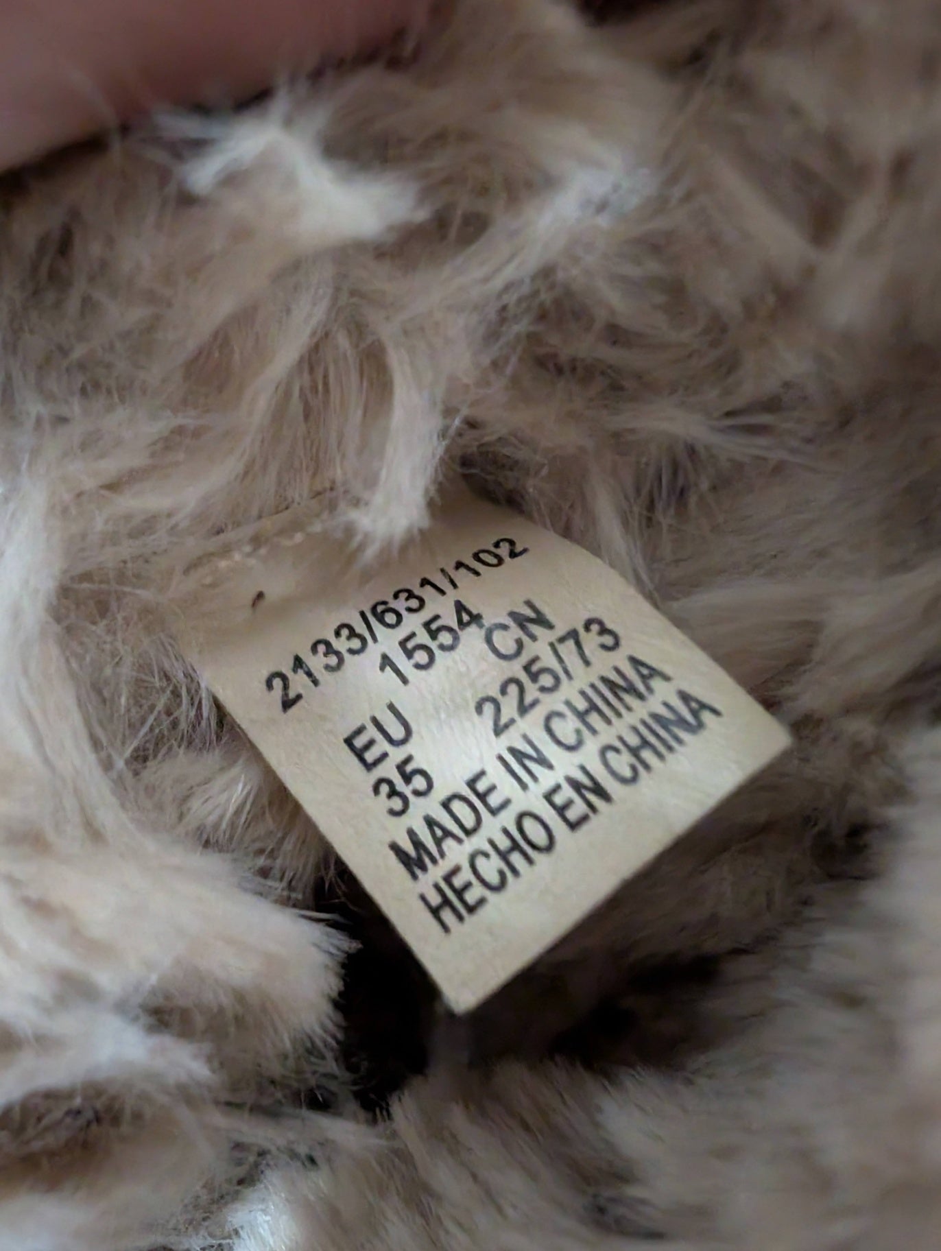 ZARA beige boots with faux fur- SZ 35
