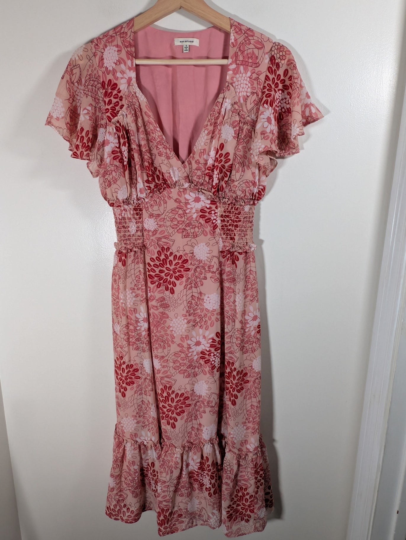 Max Studio pink floral dress - Small
