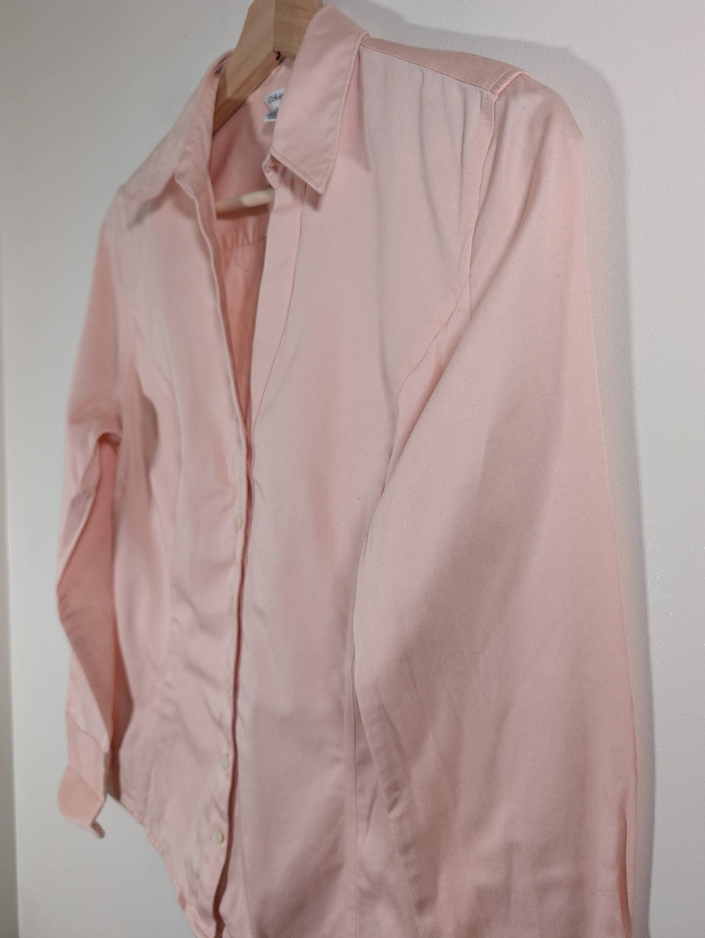 Calvin Klein peach button up - Small