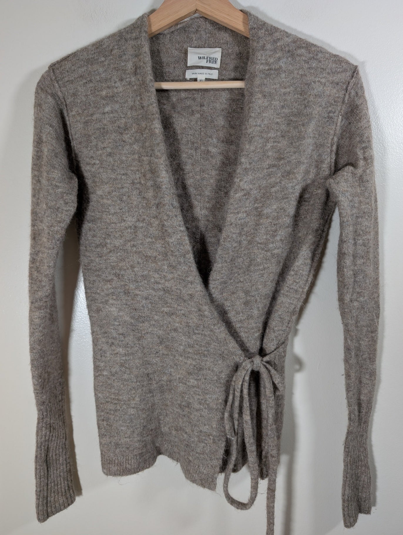 Wilfred free alpaca wool-blend wrap sweater - XS