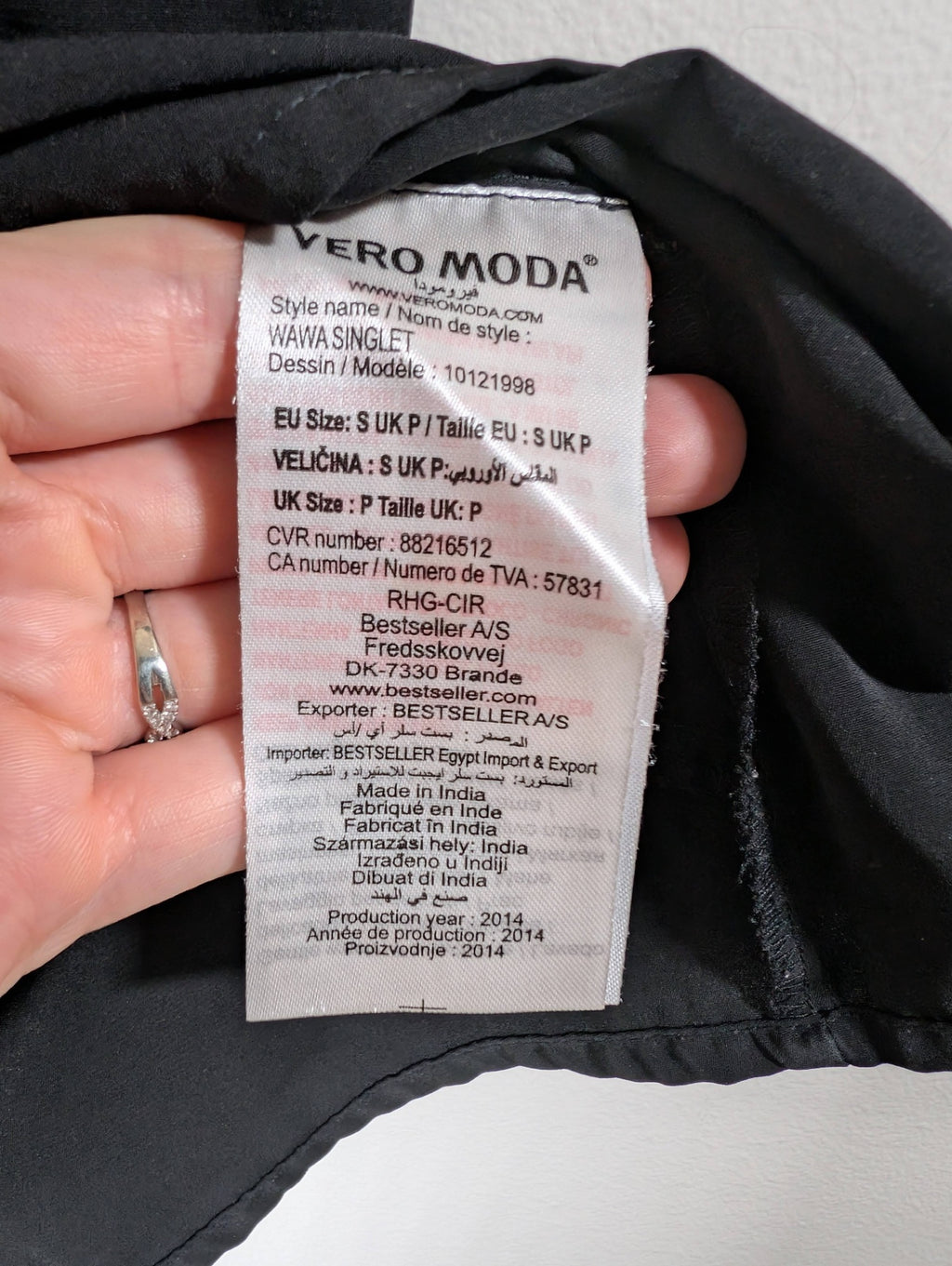 VERO MODA wawa singlet black cami - Small