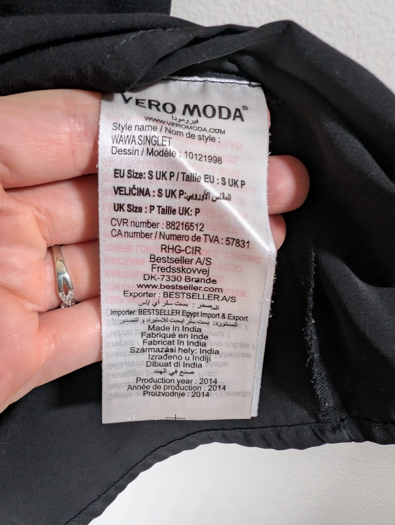 VERO MODA wawa singlet black cami - Small
