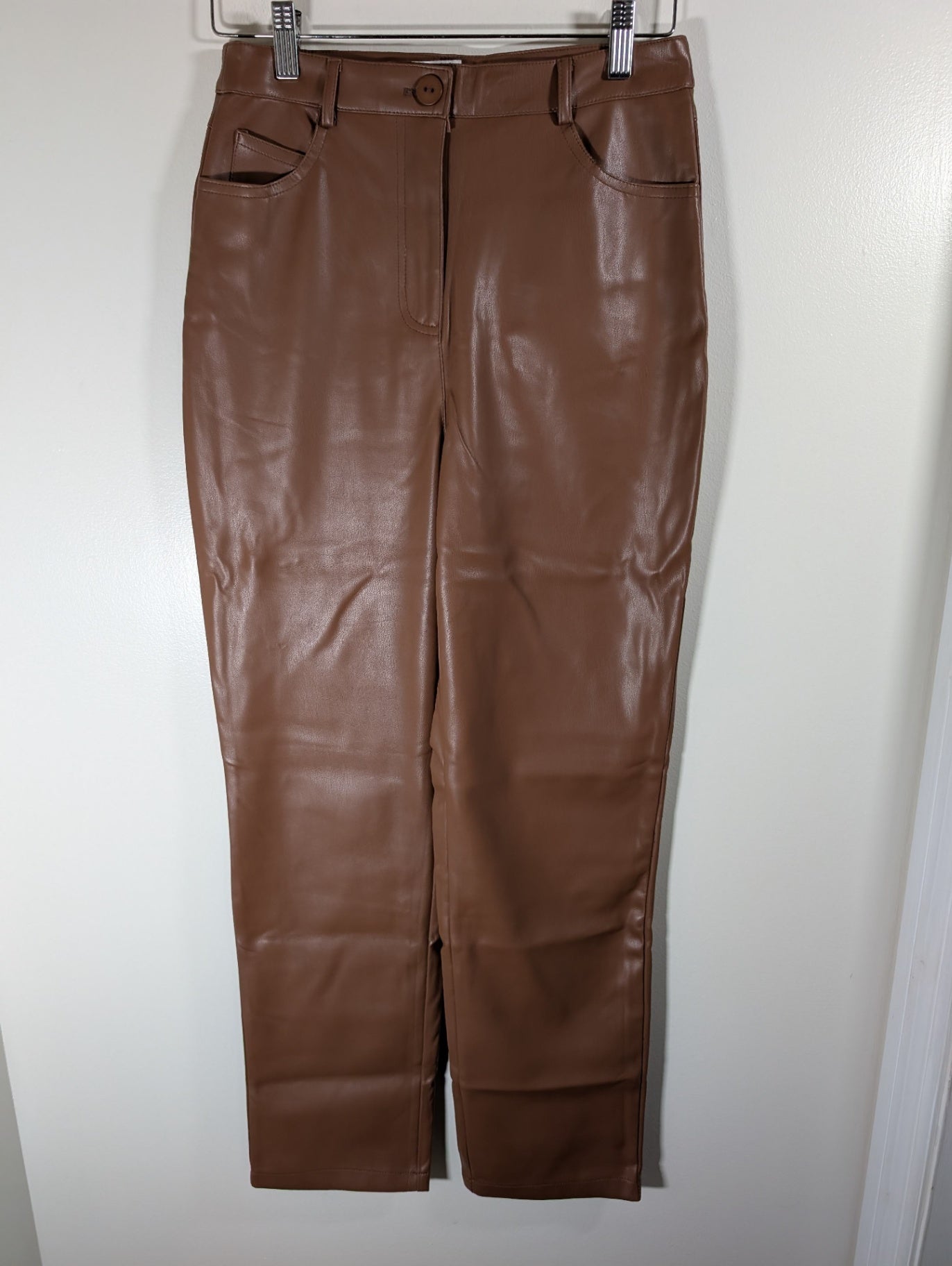 Ardene brown pleather pants- 3