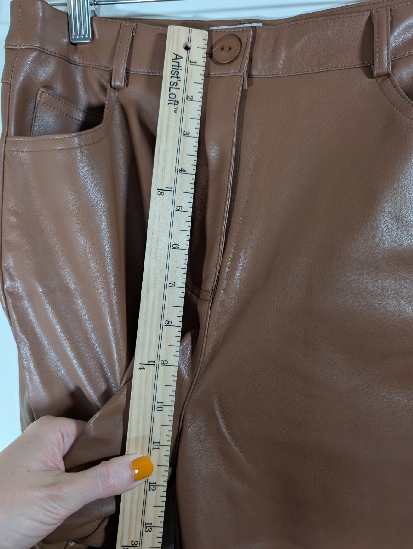 Ardene brown pleather pants- 3