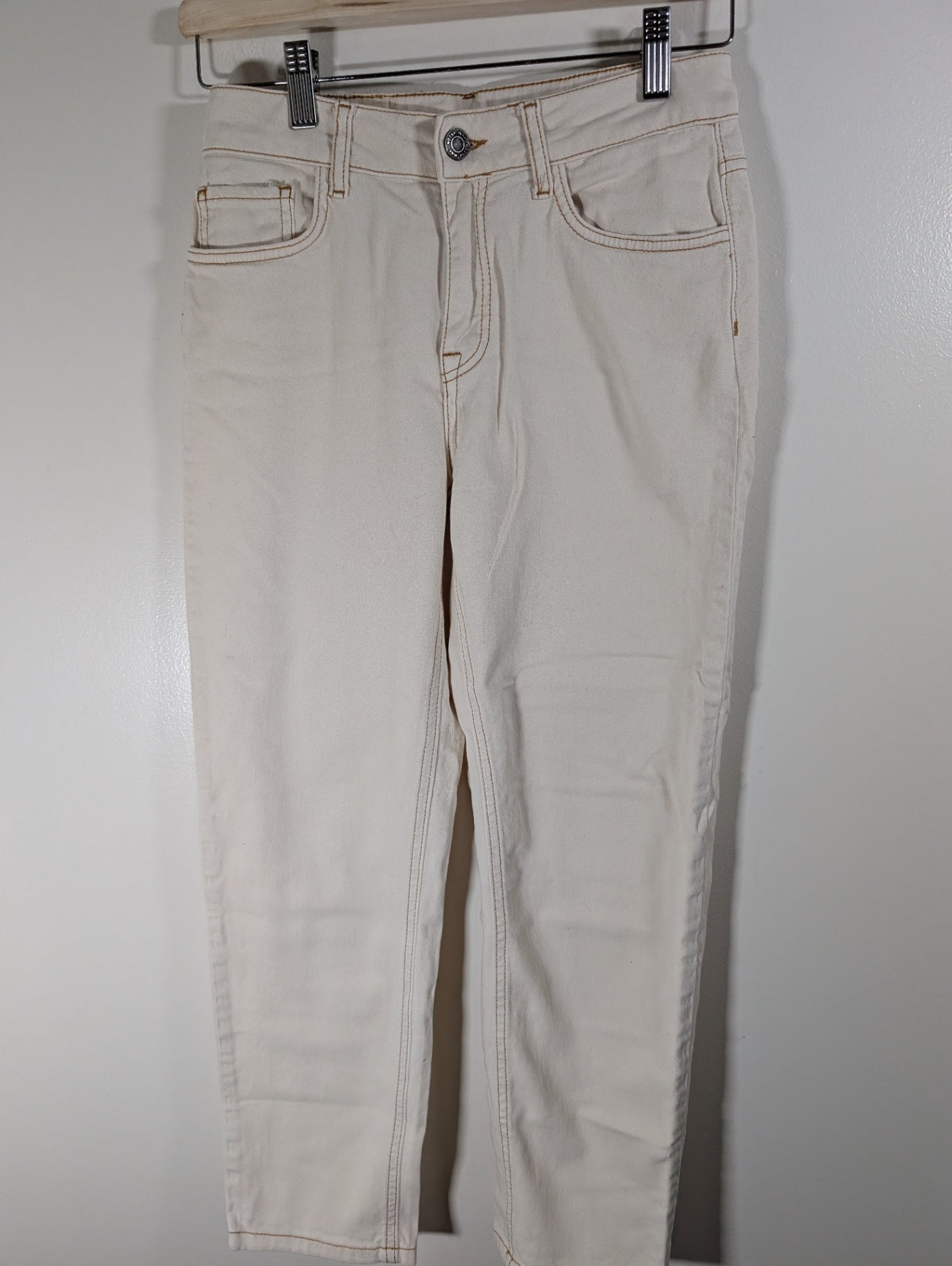 Noisy May off-white straight ankle jeans - SZ 26