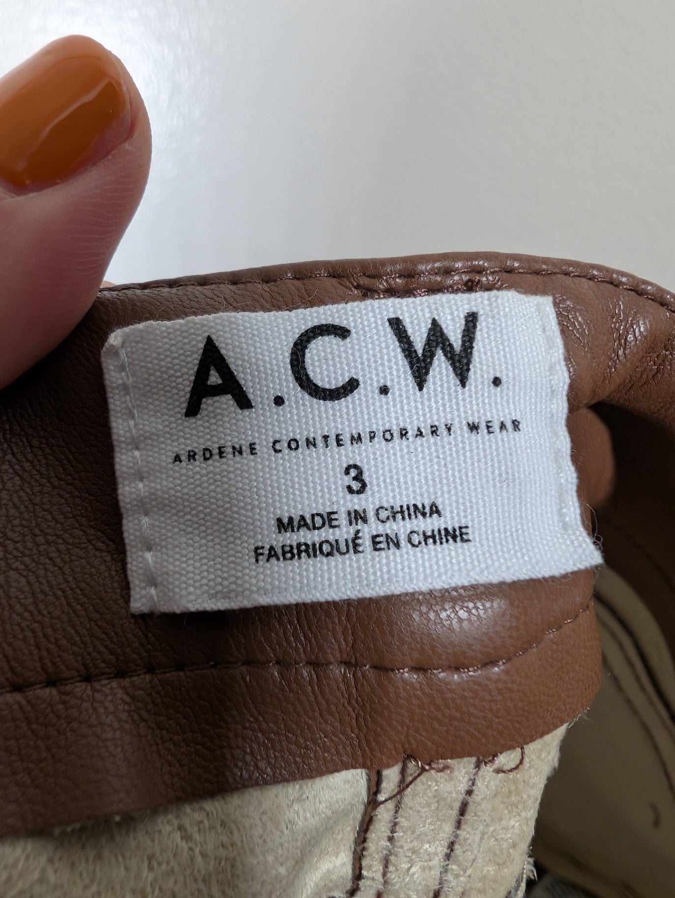 Ardene brown pleather pants- 3
