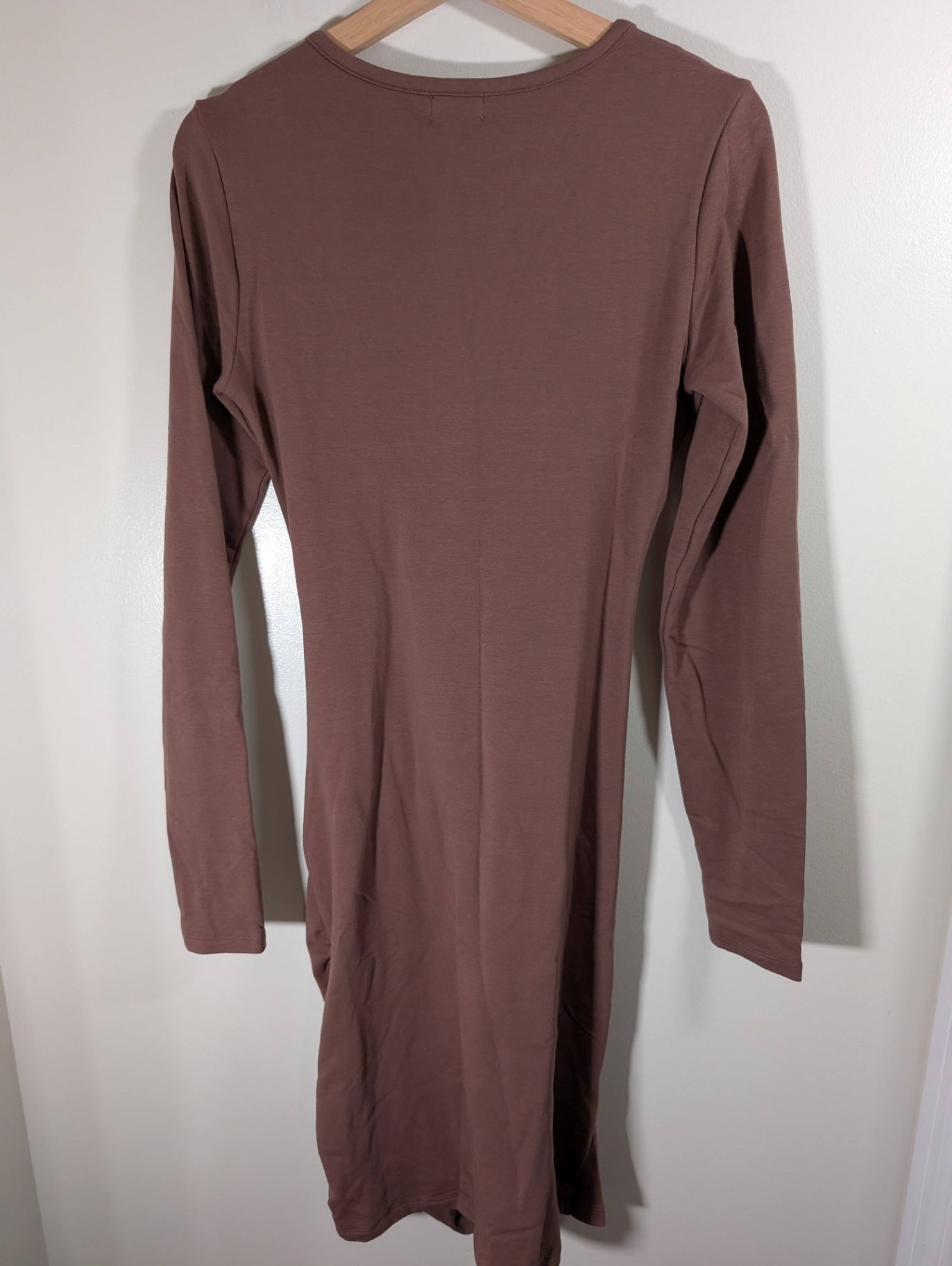 Ampersand Avenue brown ruched dress- Small