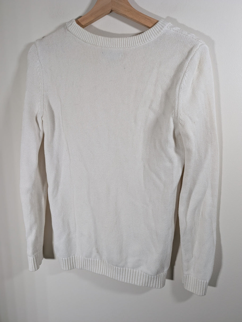 Tommy Hilfiger white cable-knit sweater - Small