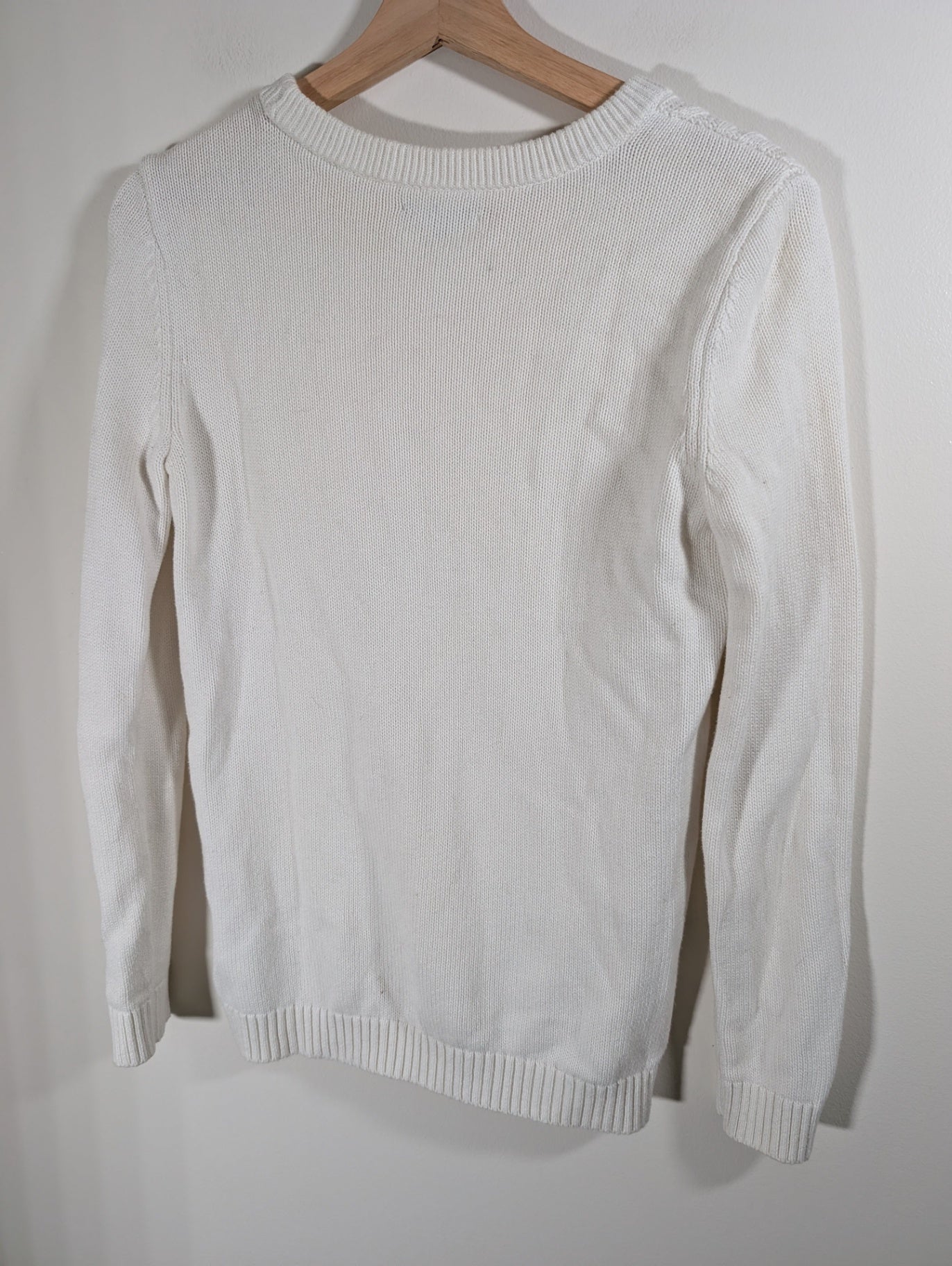 Tommy Hilfiger white cable-knit sweater - Small