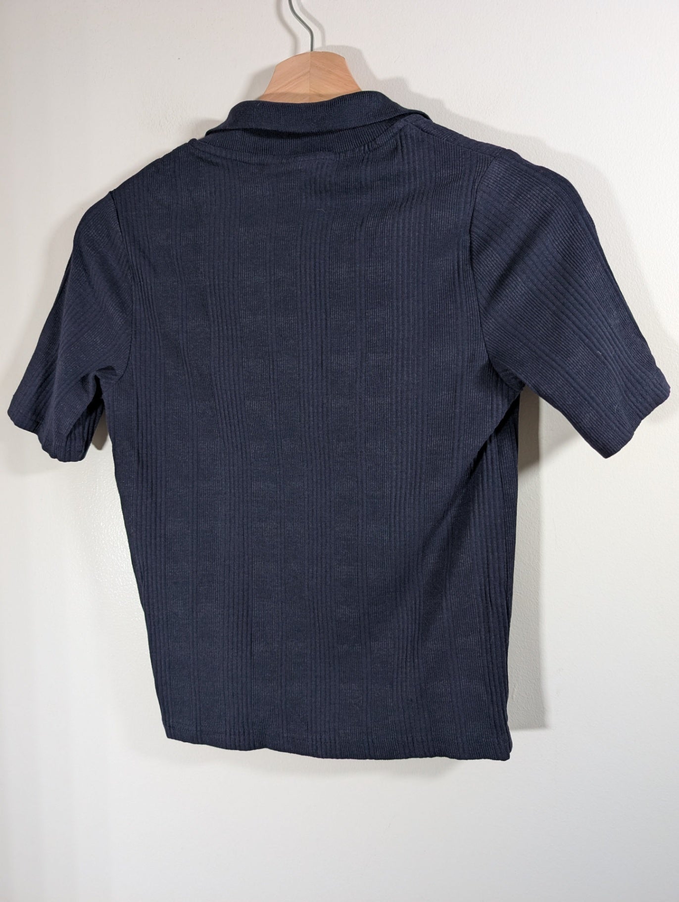 Frank And Oak navy collared tee - Medium