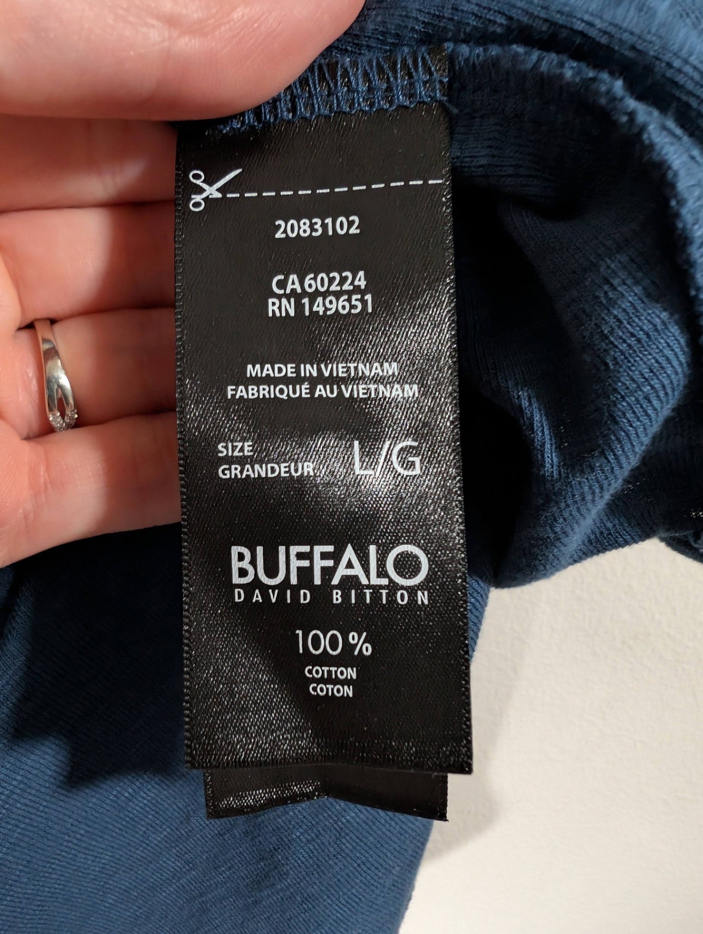 Buffalo blue tie-front blouse - Large