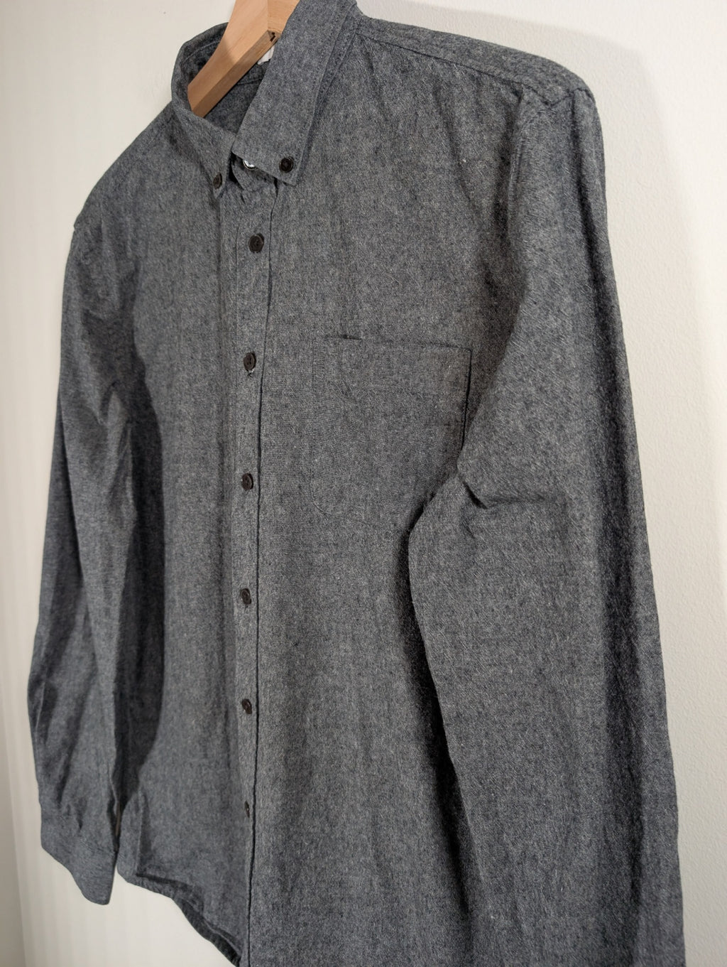 Frank + Oak grey button up- Medium