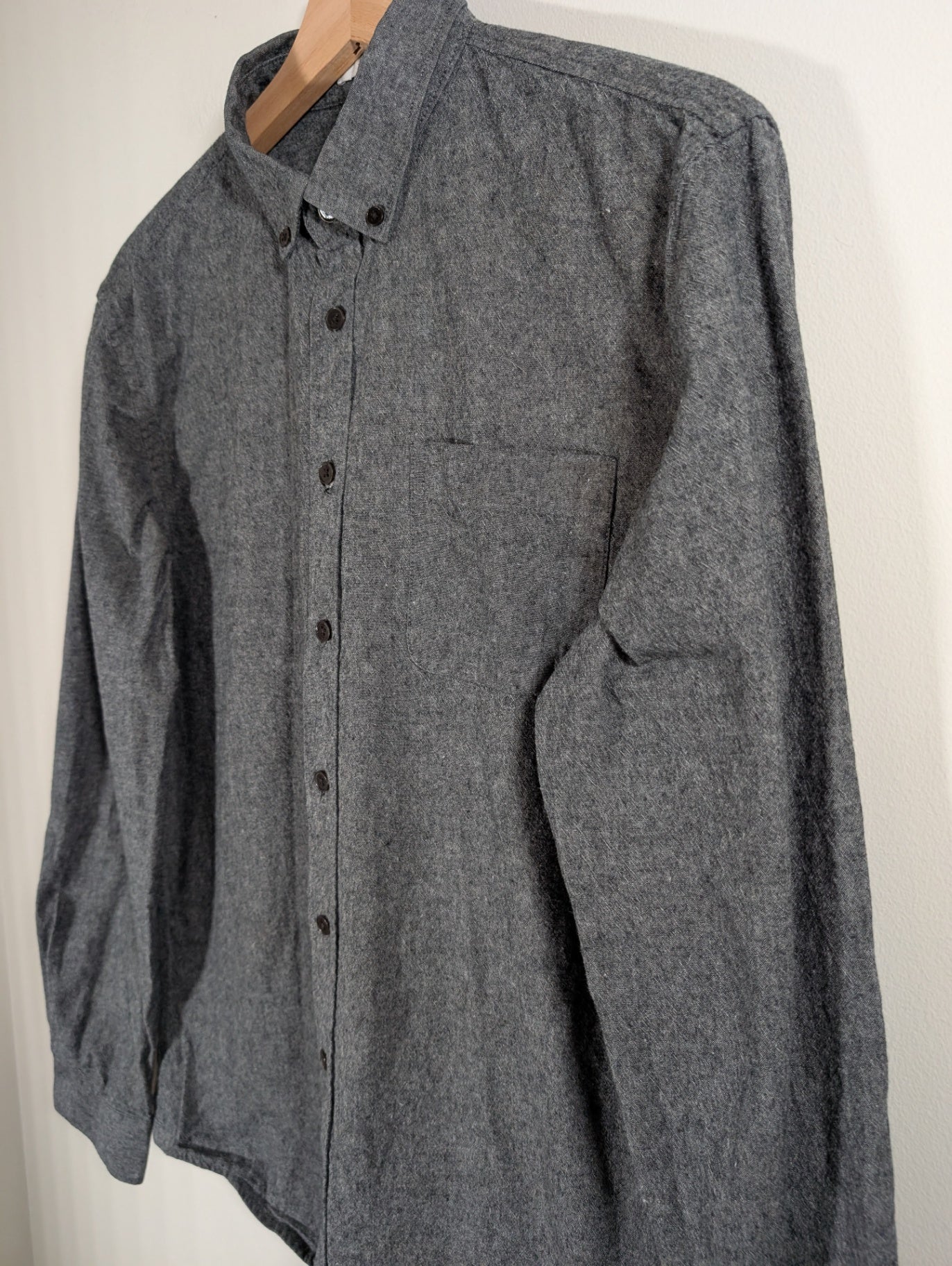 Frank + Oak grey button up- Medium
