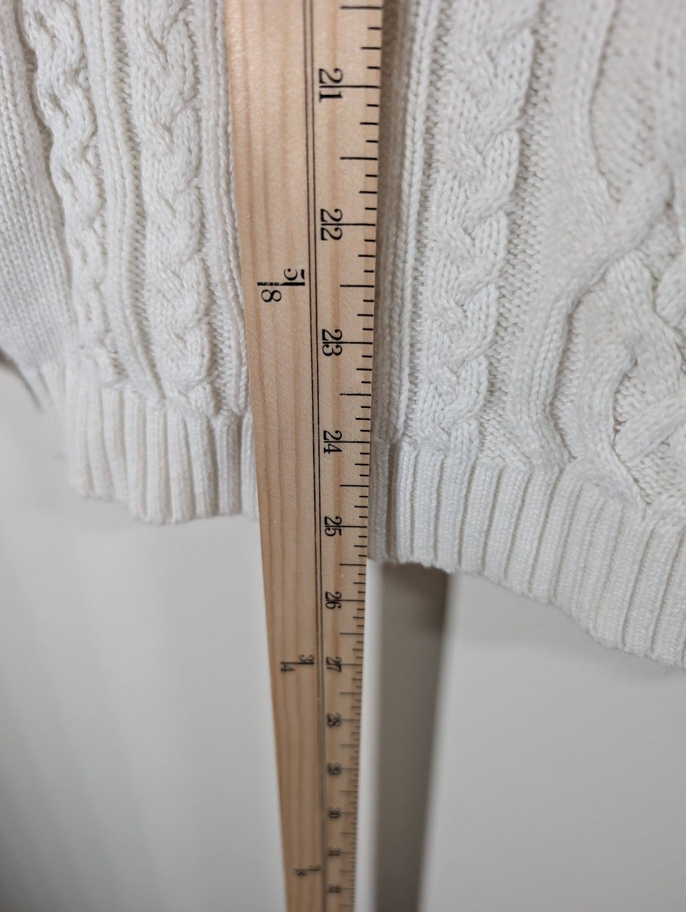 Tommy Hilfiger white cable-knit sweater - Small