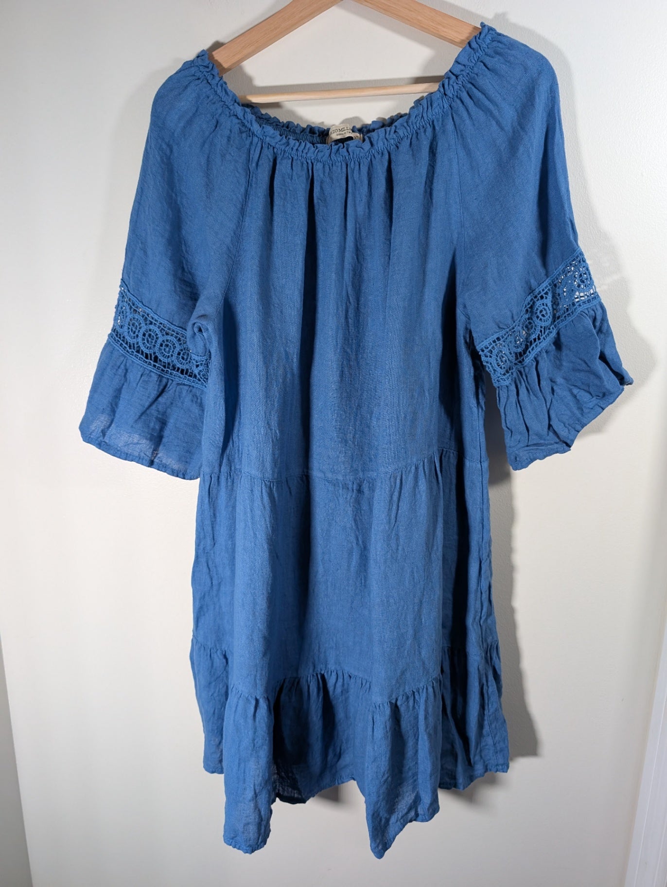 Terzo Millennio linen blue dress- Large