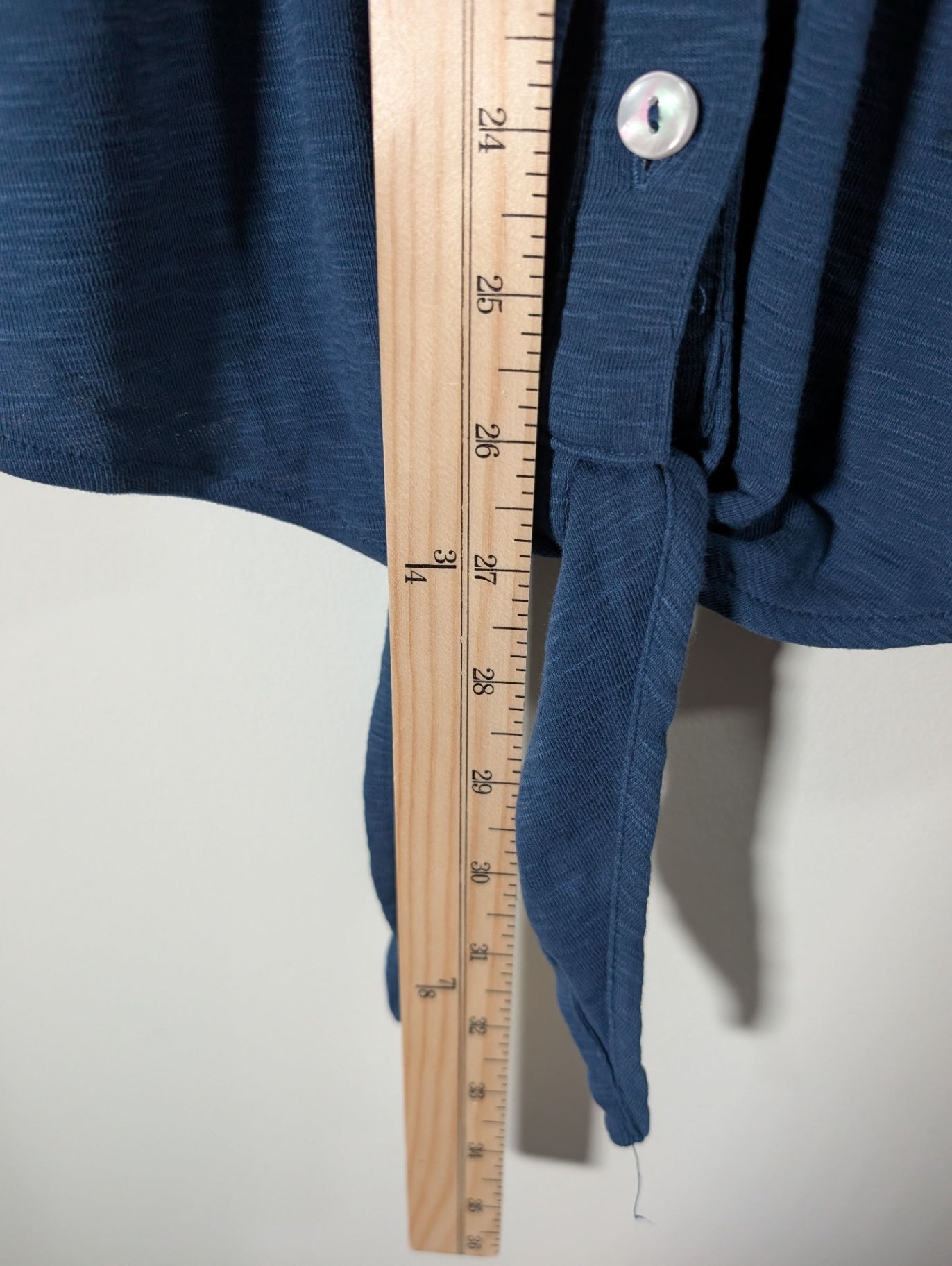 Buffalo blue tie-front blouse - Large