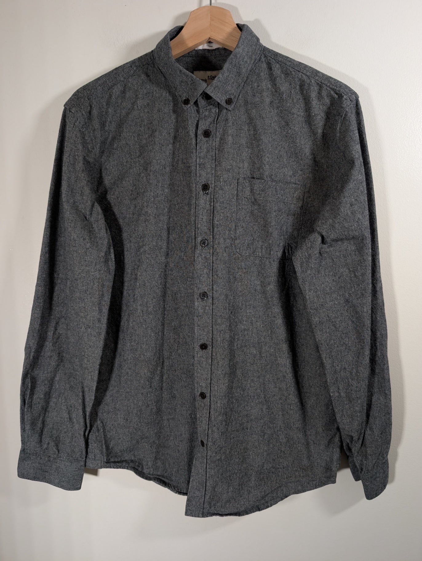 Frank + Oak grey button up- Medium