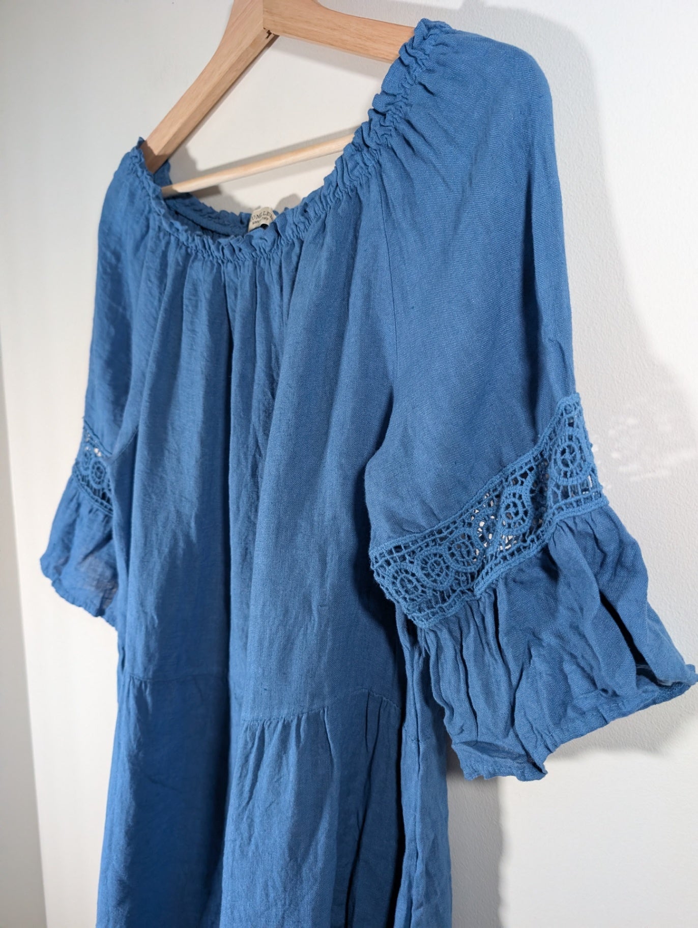 Terzo Millennio linen blue dress- Large
