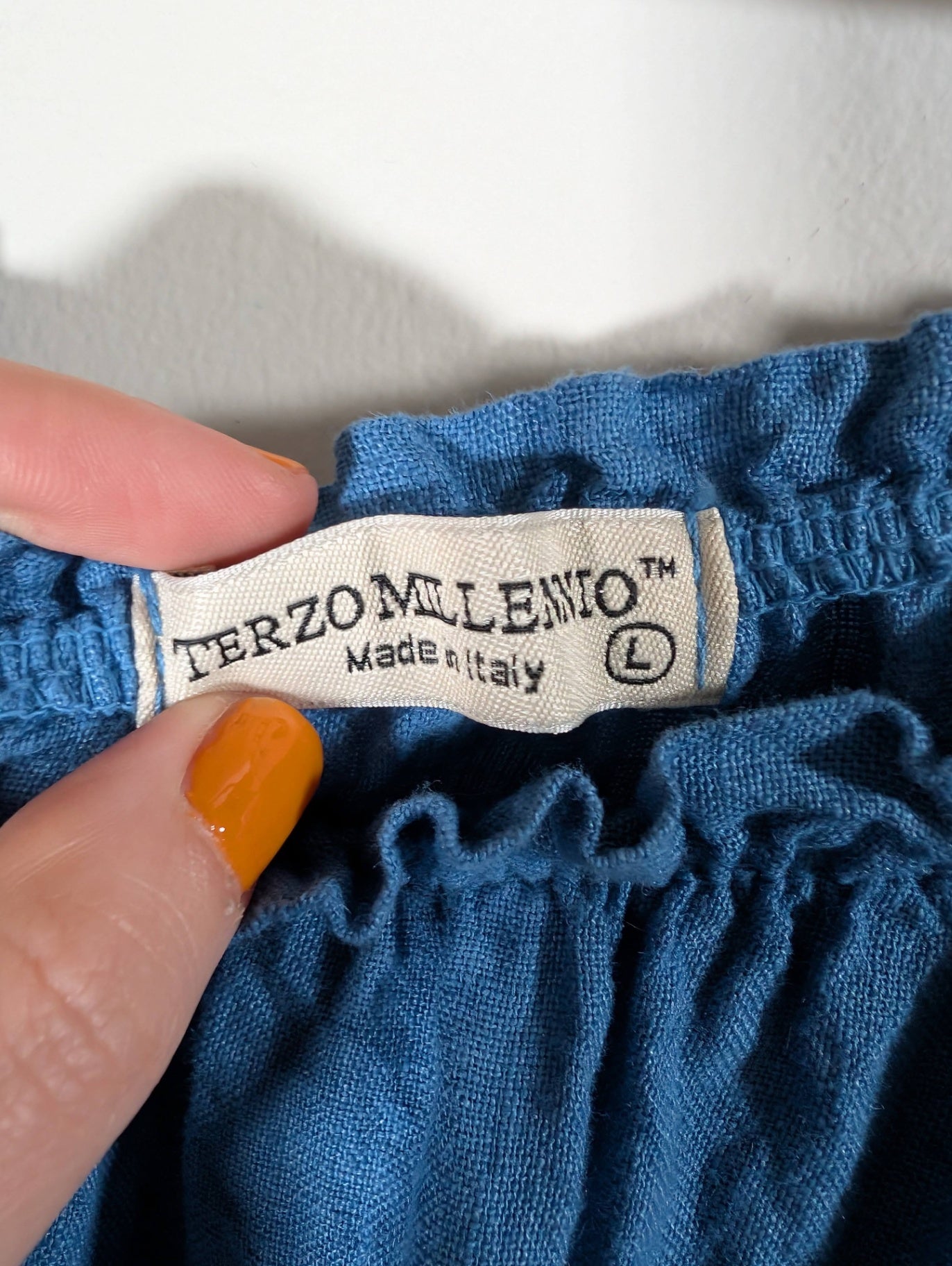 Terzo Millennio linen blue dress- Large