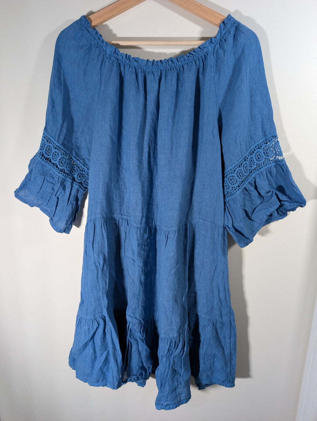 Terzo Millennio linen blue dress- Large