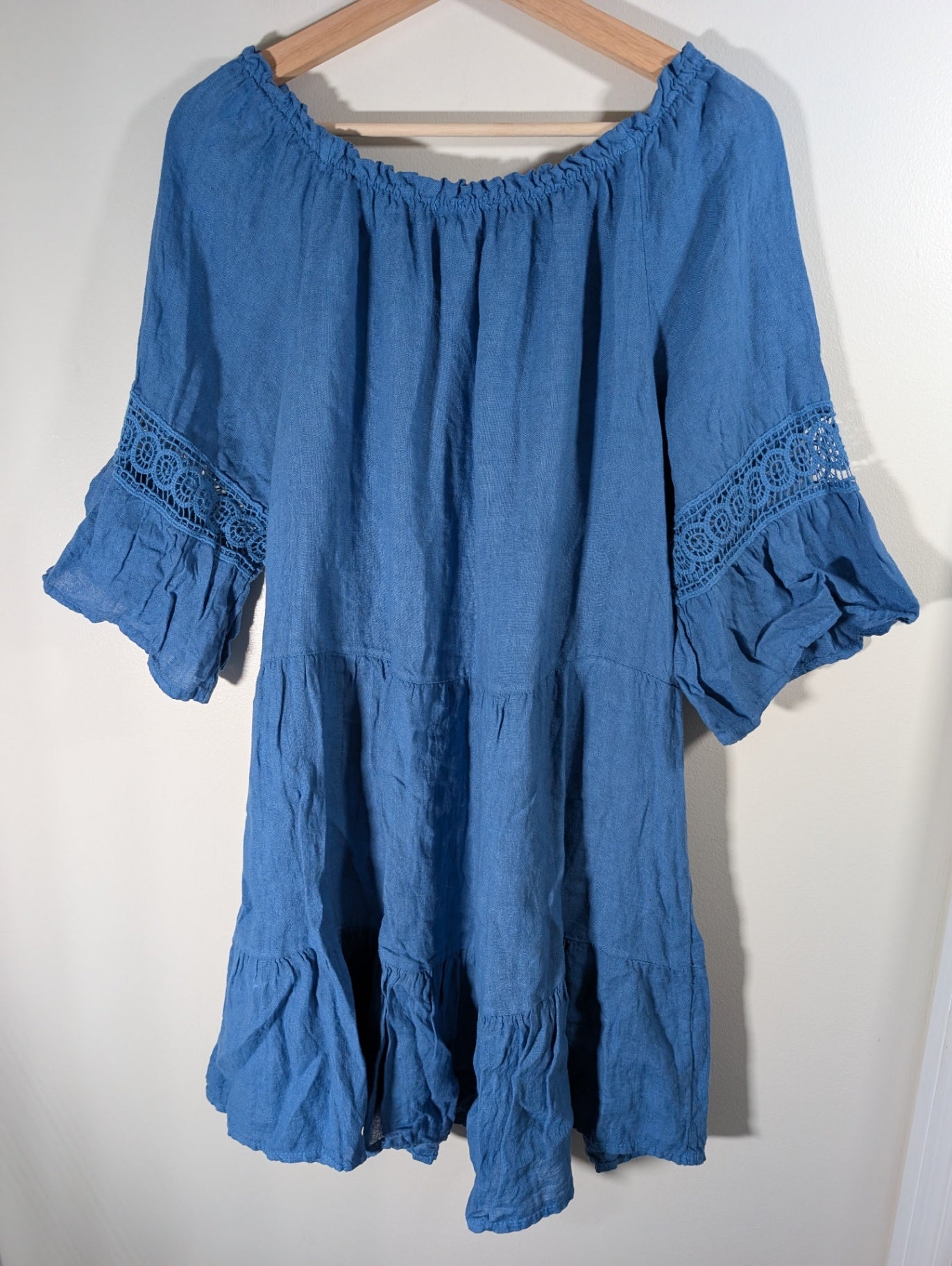 Terzo Millennio linen blue dress- Large