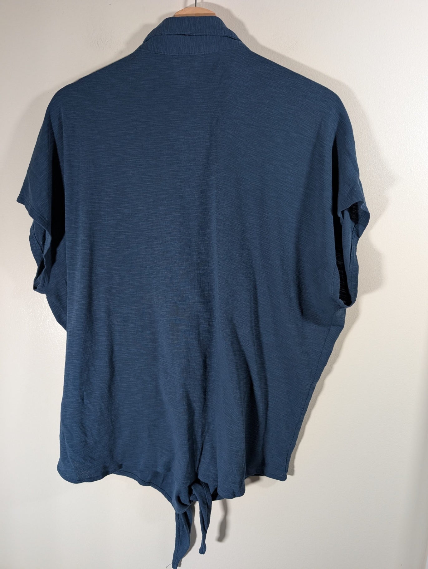 Buffalo blue tie-front blouse - Large