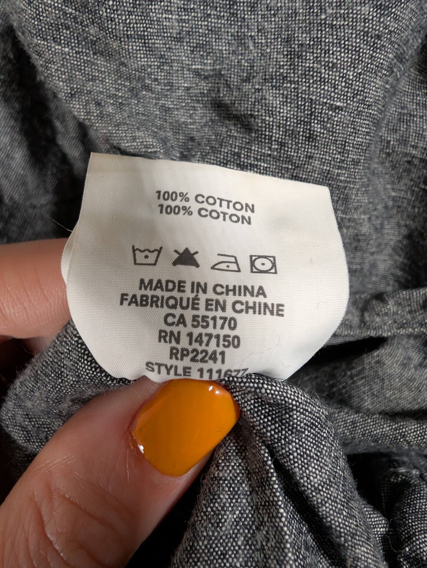 Frank + Oak grey button up- Medium