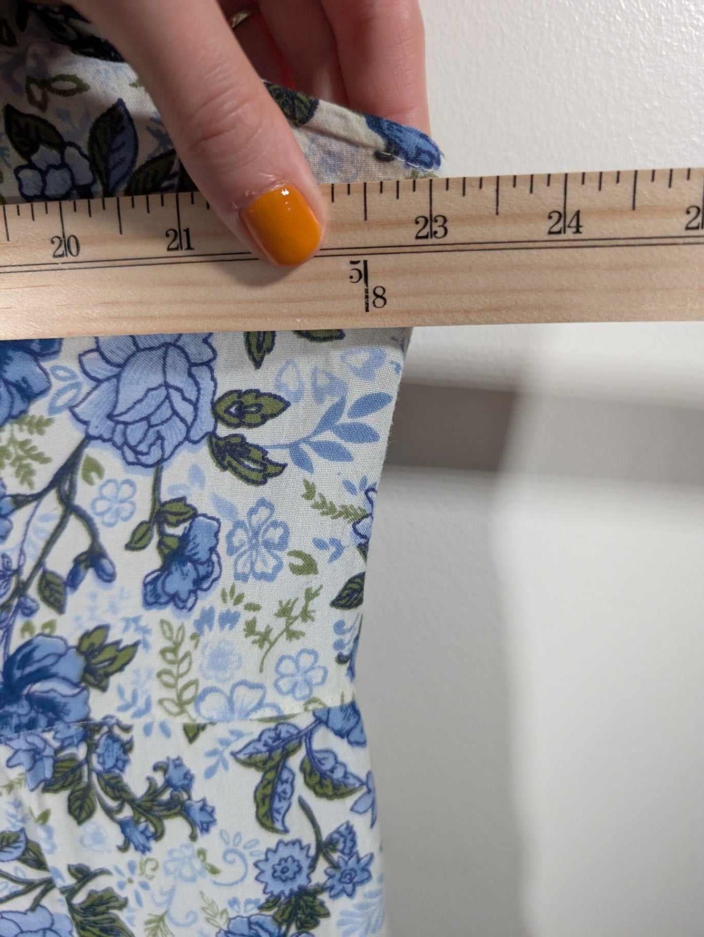 No label blue floral blouse - XL