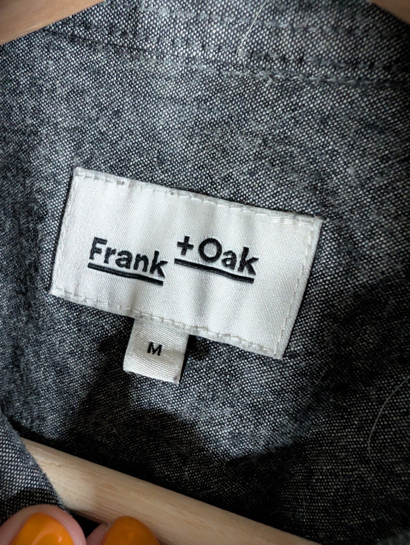 Frank + Oak grey button up- Medium