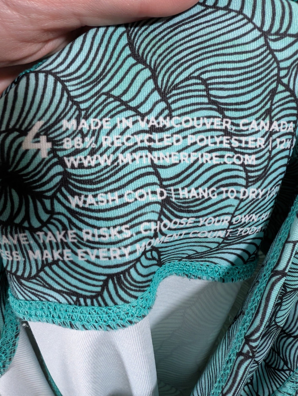 Inner Fire mint leggings - SZ 4