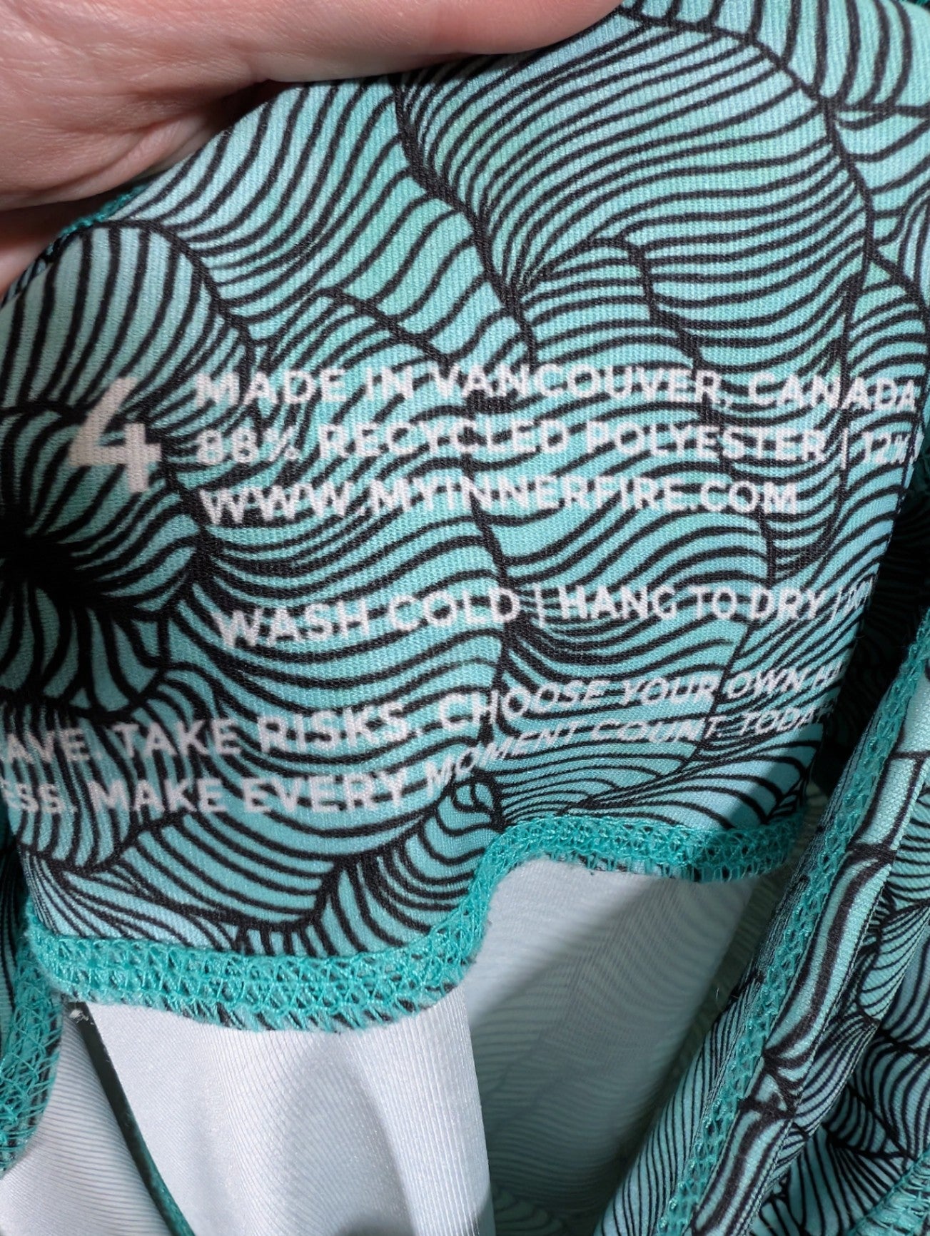 Inner Fire mint leggings - SZ 4