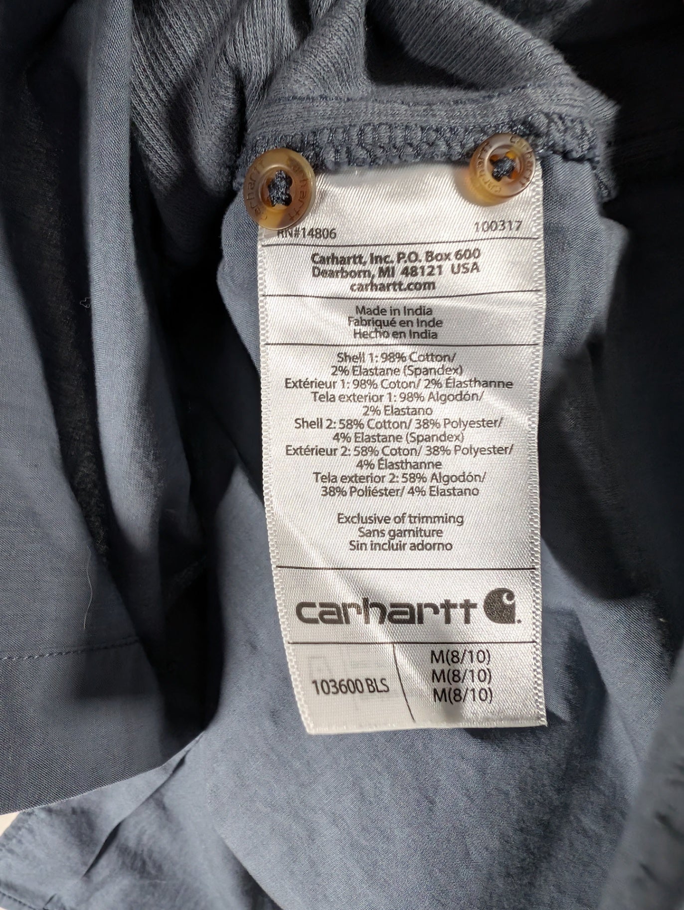 Carhartt button up - Medium