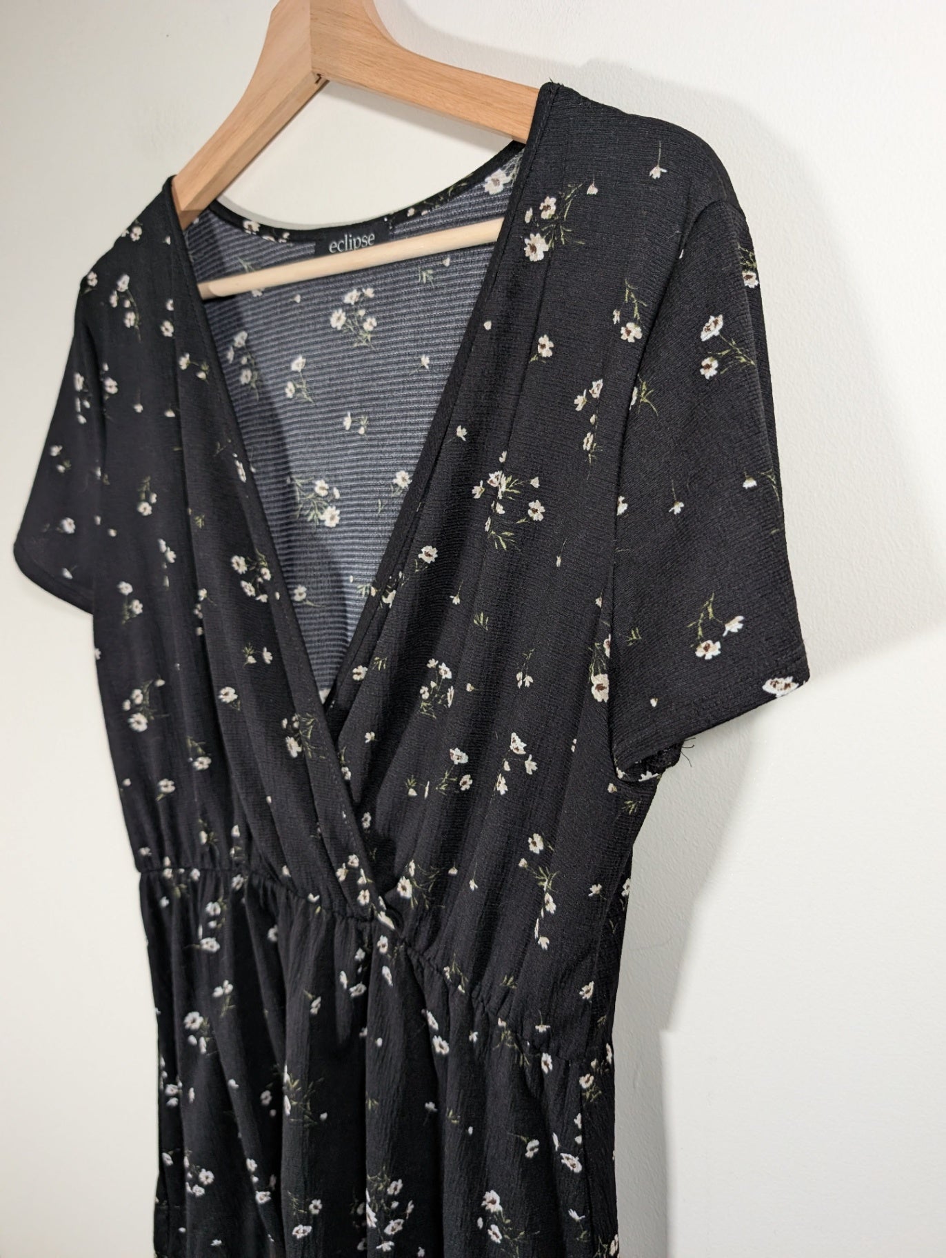 eclipse black floral dress - Medium