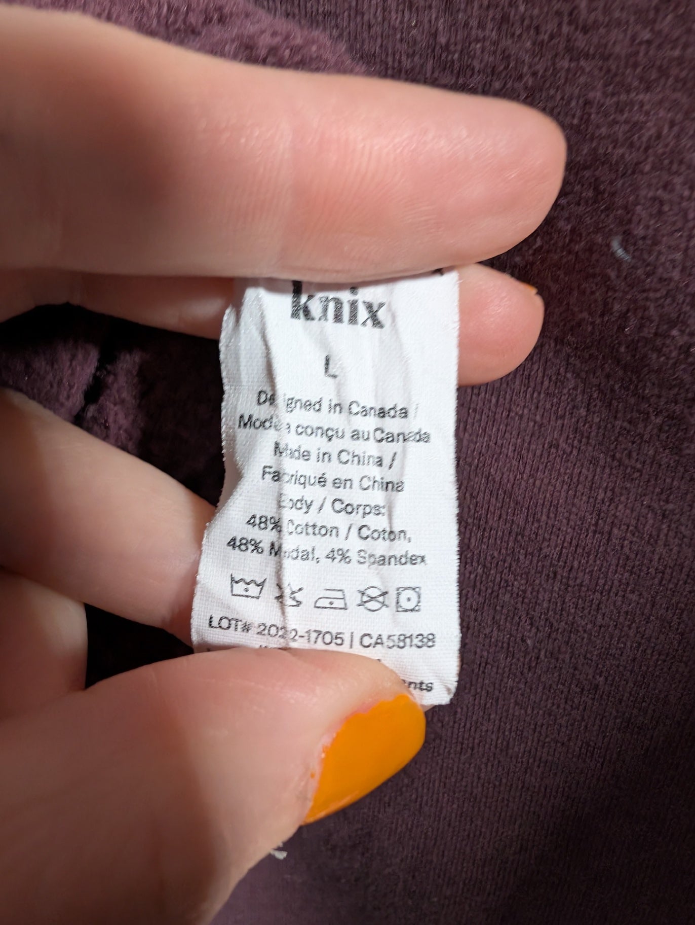 Knix good to go half-zip hoodie - Large