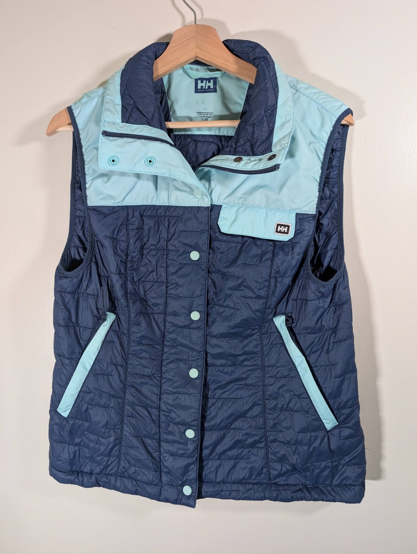 Helly Hansen blue puffer vest- Large