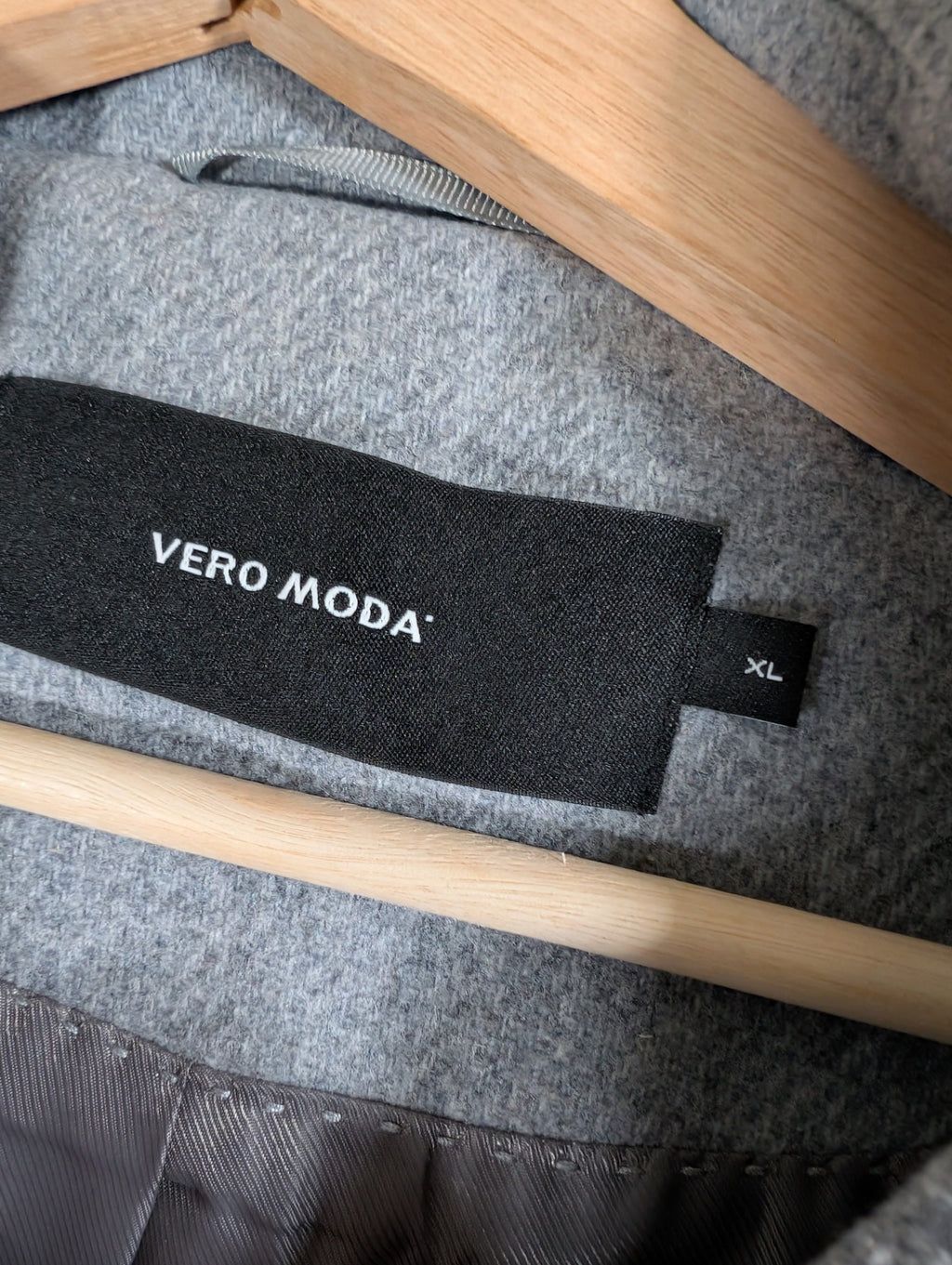 Vero Moda grey wool-blend coat - XL