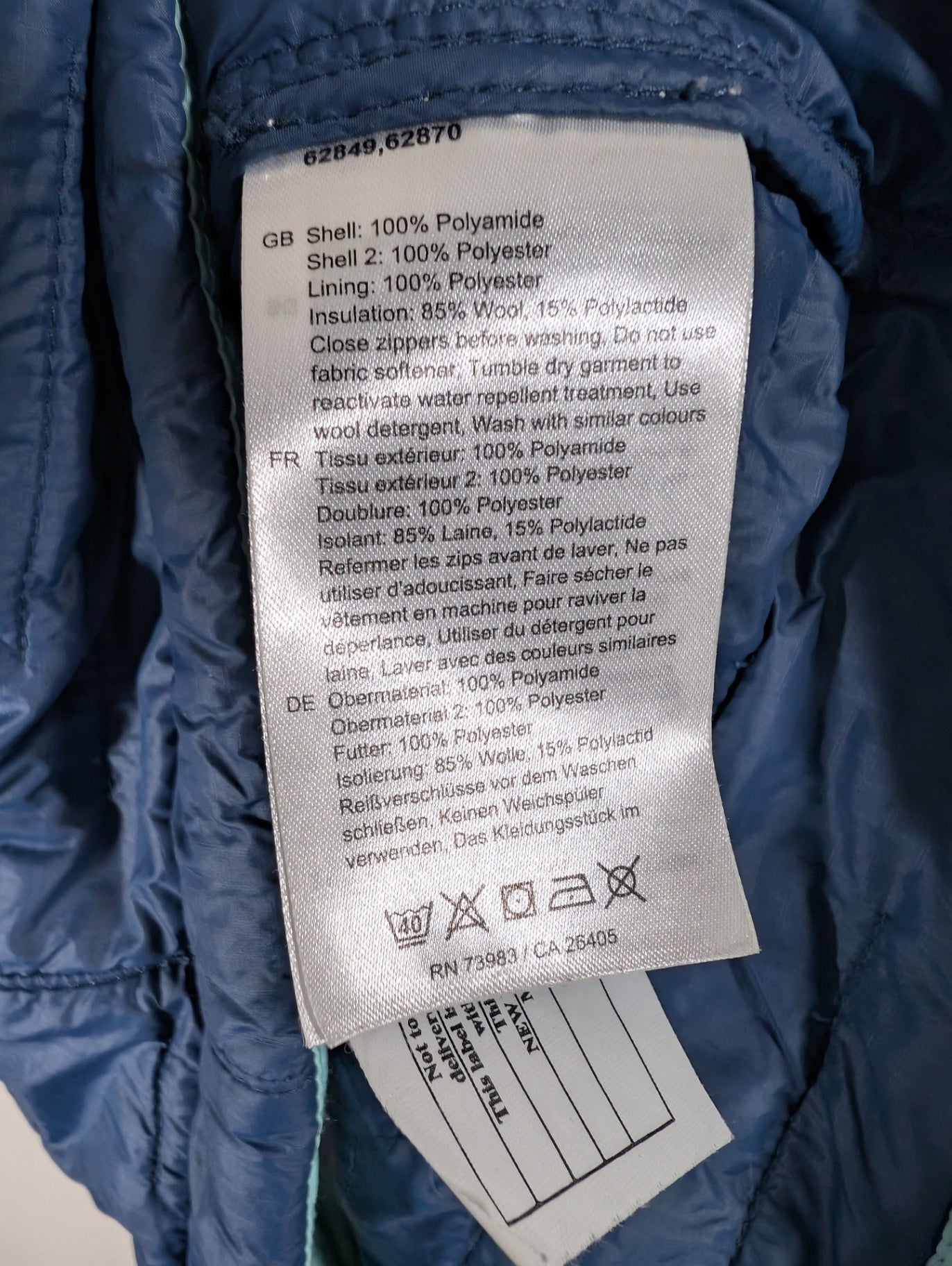 Helly Hansen blue puffer vest- Large