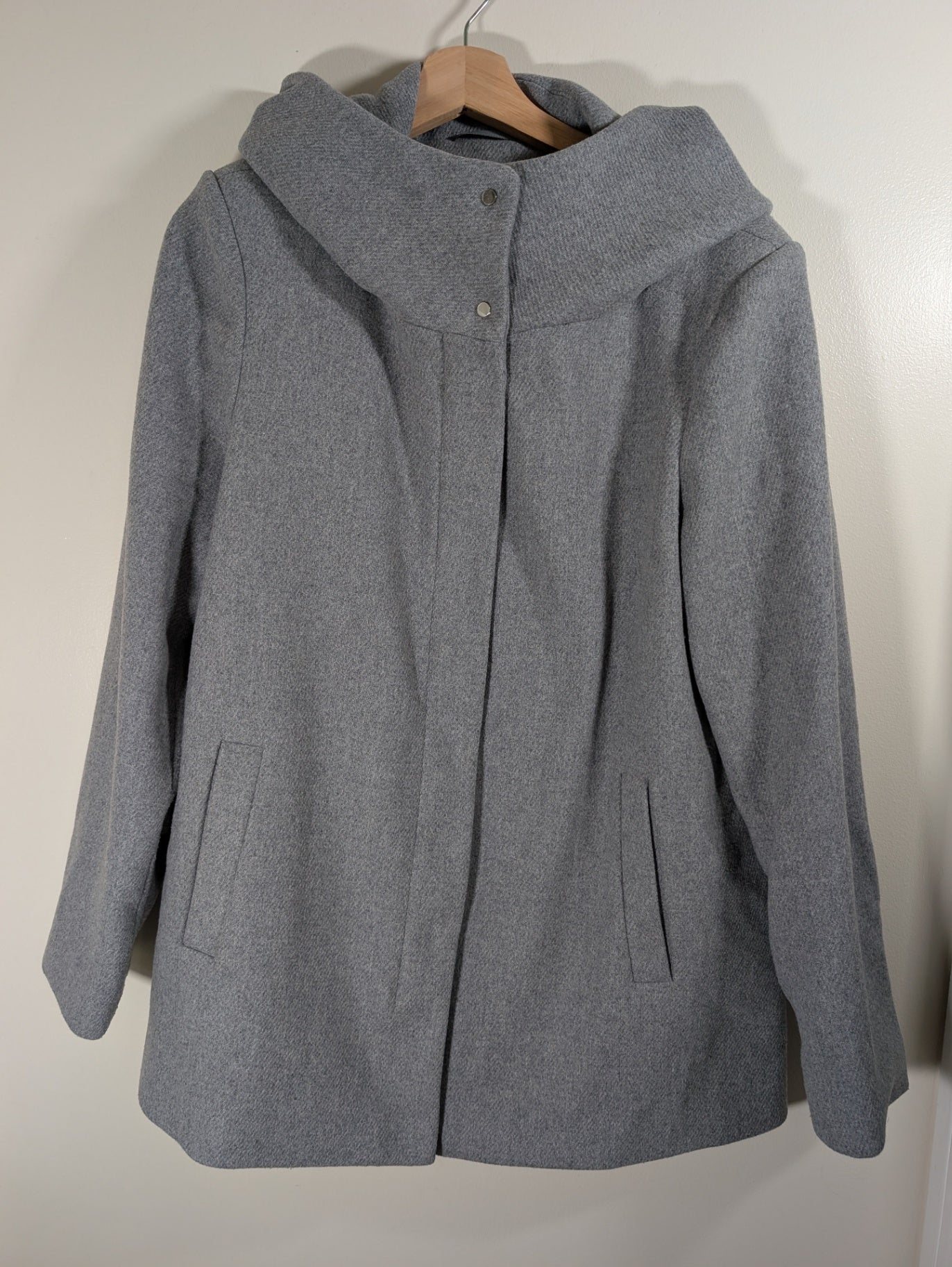 Vero Moda grey wool-blend coat - XL