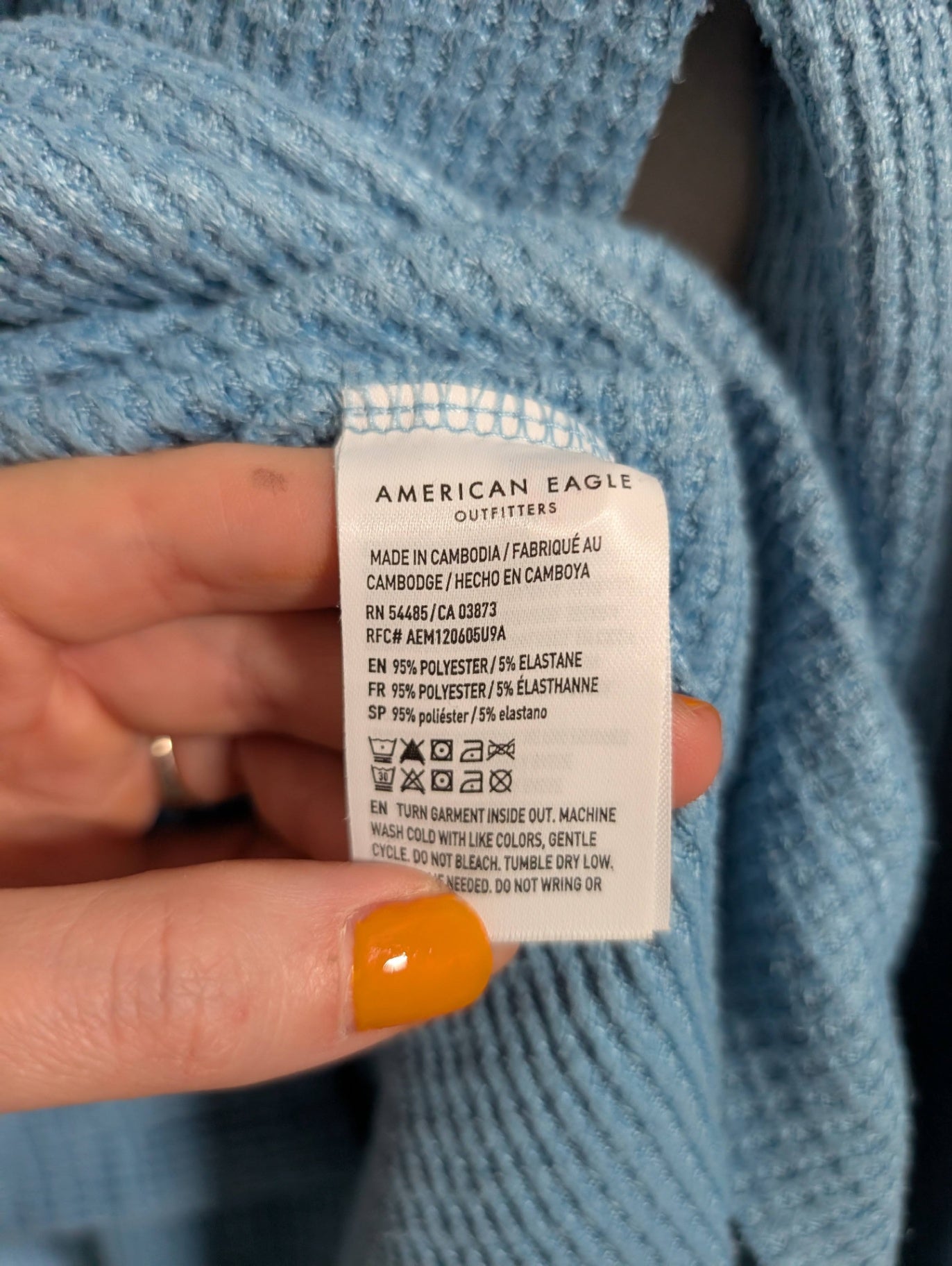 American Eagle waffle crewneck - Medium
