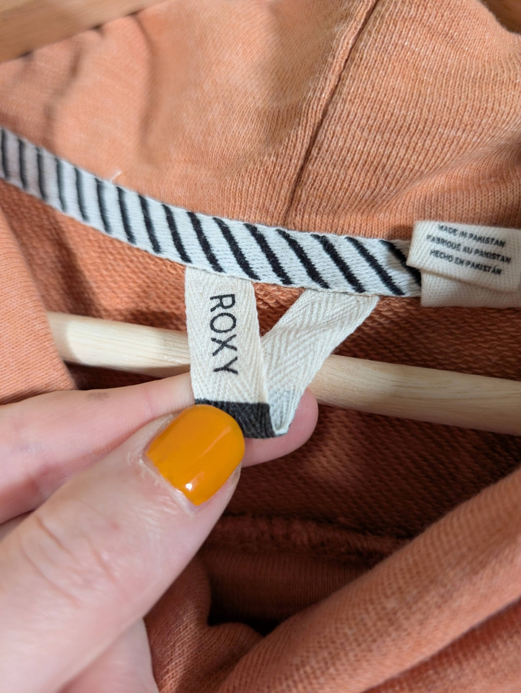 Roxy peach cowl neck long-sleeve - XL