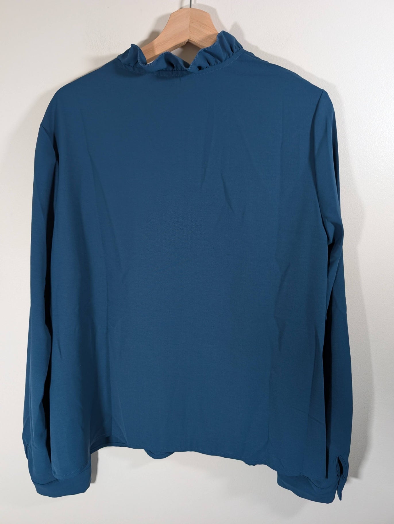 Shein blue ruffle blouse - XL