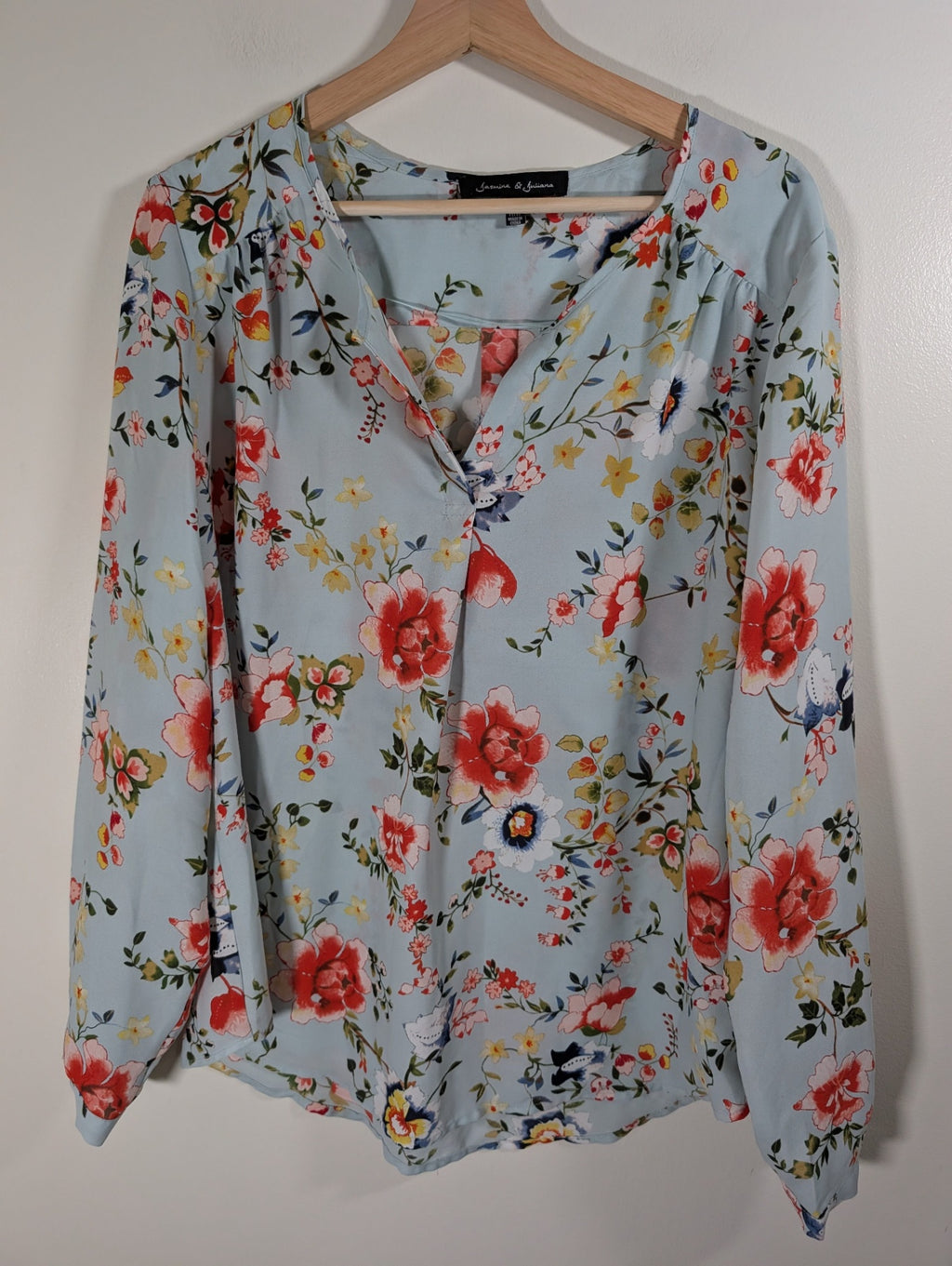 Jasmine & Juliana blue floral blouse - XL