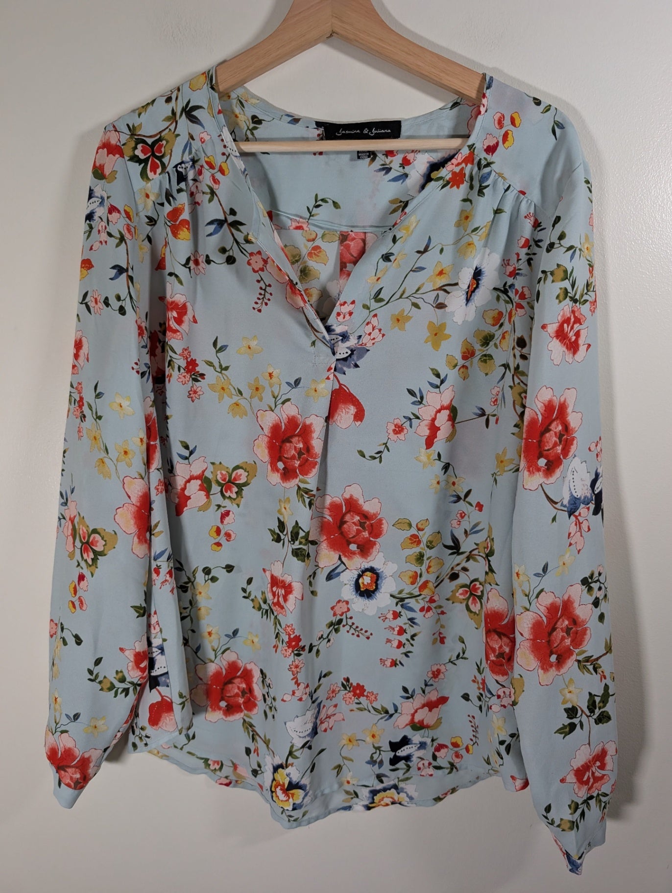 Jasmine & Juliana blue floral blouse - XL