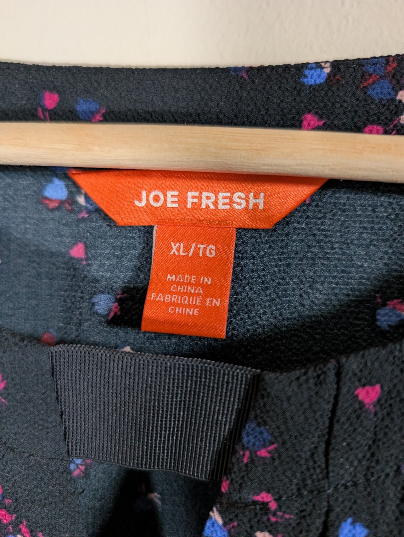 Joe Fresh black floral blouse - XL