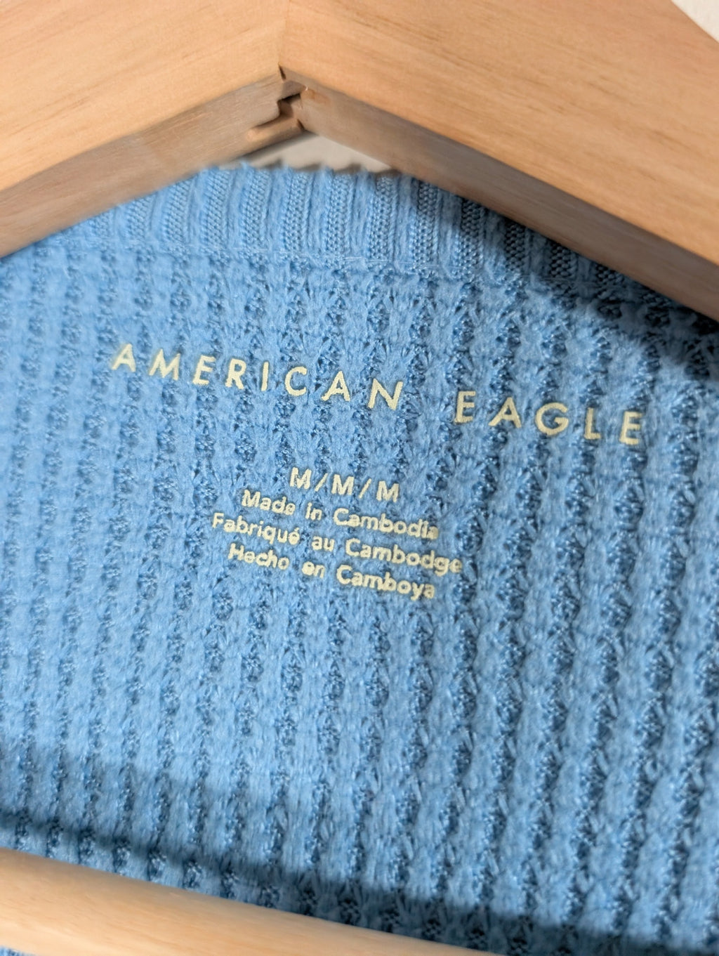 American Eagle waffle crewneck - Medium